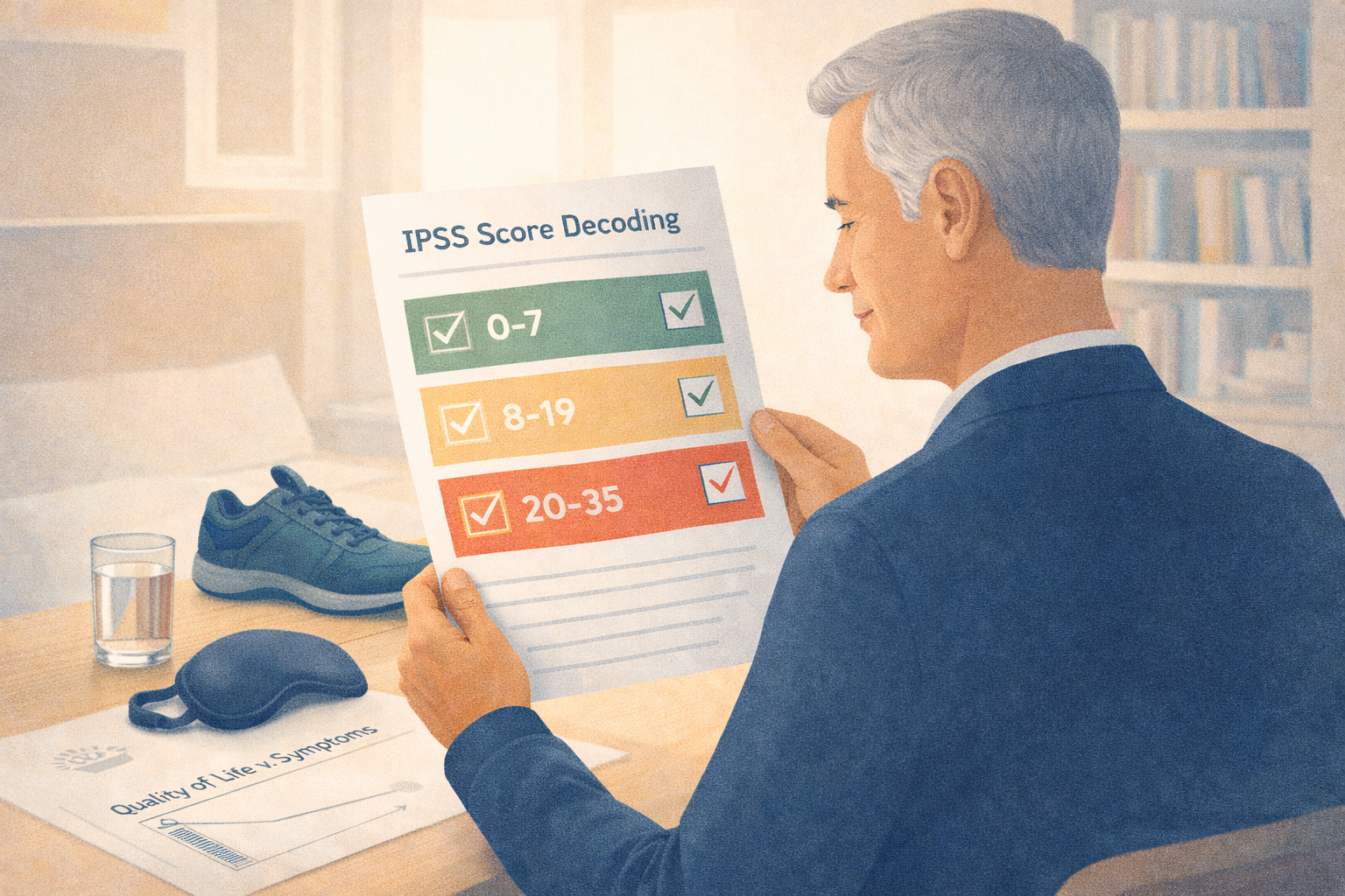 Онлайн IPSS тест: расшифровка симптомов аденомы простаты.